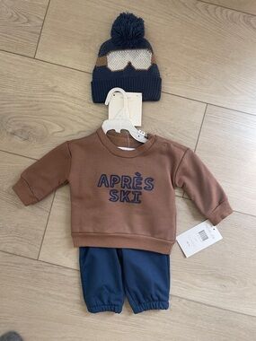 Rachel Zoe 3 piece set: sweater, pants & beanie